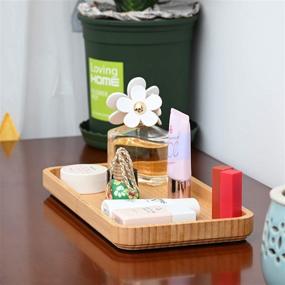 img 2 attached to Bamboo Vanity Tray: 🎍 Organize Your Bathroom with Style