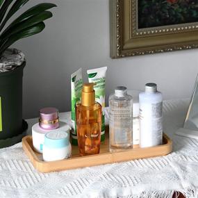 img 1 attached to Bamboo Vanity Tray: 🎍 Organize Your Bathroom with Style