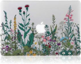 img 4 attached to 🌸 iDonzon MacBook Air 13 inch Case, 3D Matte Clear See Through Hard Cover with Garden Flowers Design - Compatible with M1 A2337 A2179 A1932 2021-2018 Release, Retina Display & Touch ID