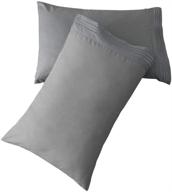sonoro kate luxury pillowcase set brushed microfiber 1800 bedding - wrinkle-resistant, (dark grey, 2 standard pillowcases) logo