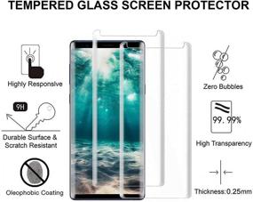 img 3 attached to 📱 Top-Rated Galaxy Note 9 Screen Protector - (2-Pack) Tempered Glass, Force Resistant up to 11 Pounds, Bubble-Free Installation, Case Friendly - Samsung Note 9 (2018)