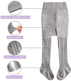 img 2 attached to 🩲 CozyWay Leggings Pantyhose for Infants, Toddlers, and Girls' Clothing