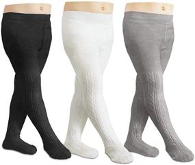 img 4 attached to 🩲 CozyWay Leggings Pantyhose for Infants, Toddlers, and Girls' Clothing