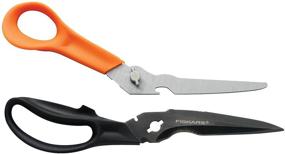 img 1 attached to Fiskars 356922-1003 Everyday Scissors 01005692: 9 inch Length, Black/Orange, 3.5 inch Cut – Reliable and Efficient Cutting Tool