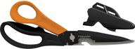 fiskars 356922-1003 everyday scissors 01005692: 9 inch length, black/orange, 3.5 inch cut – reliable and efficient cutting tool logo