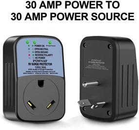img 3 attached to POWSAF Protable RV Surge Protector 30 Amp: Power Defender with Surge Protection, 4100 Joules & 30 Amp Male to Female Monitor