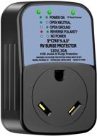 powsaf protable rv surge protector 30 amp: power defender with surge protection, 4100 joules & 30 amp male to female monitor logo