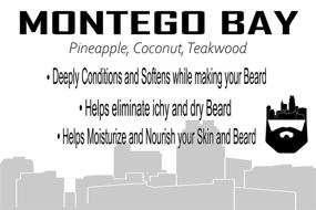 img 1 attached to 🍍 OakCityBeardCo. Montego Bay 2 oz. Beard Oil & Conditioner - Pineapple, Coconut, Teakwood - Women's Favorite Fragrance!