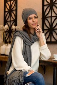 img 1 attached to Fishers Finery Cashmere Slouchy Classic Sports & Fitness