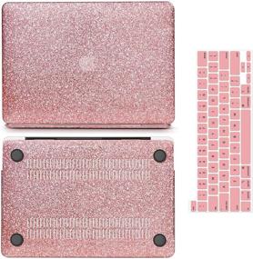 img 3 attached to 🎉 Anban Glitter Bling Leather Hard Shell Case for MacBook Pro 13 inch 2020-2016 release with Keyboard Cover