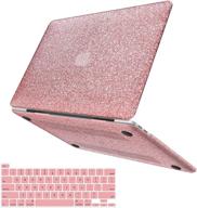 🎉 anban glitter bling leather hard shell case for macbook pro 13 inch 2020-2016 release with keyboard cover logo