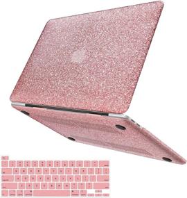 img 4 attached to 🎉 Anban Glitter Bling Leather Hard Shell Case for MacBook Pro 13 inch 2020-2016 release with Keyboard Cover