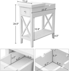 img 2 attached to ChooChoo Flip Top Open End Table: A Stylish and Space-Saving Solution for Your Living Room or Bedroom