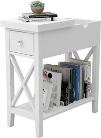 img 4 attached to ChooChoo Flip Top Open End Table: A Stylish and Space-Saving Solution for Your Living Room or Bedroom