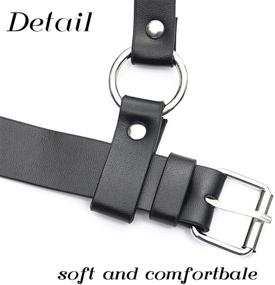 img 1 attached to 💀 Bold Punk Waist Harness Belt: Stylish Adjustable Body Chain in Black for Women and Girls - Perfect Goth Rave Fashion Accessory