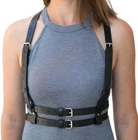 img 4 attached to 💀 Bold Punk Waist Harness Belt: Stylish Adjustable Body Chain in Black for Women and Girls - Perfect Goth Rave Fashion Accessory