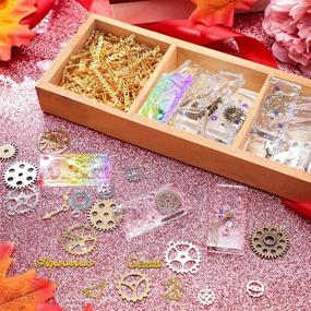 img 2 attached to 240 Pieces Constellation Theme Resin Fillers: Alloy Epoxy Resin Supply Filling Accessories with Twelve Constellations Theme Word Message Charms and 12 Star Signs Charms for Resin Jewelry Making