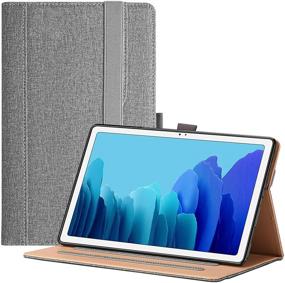 img 4 attached to Premium PU Leather Protective Cover Stand Folio Case - ProCase Galaxy Tab A7 10.4 inch Case (Model SM-T500 T505 T507) for 2020 Release Samsung Galaxy Tab A7 Tablet 10.4” - Grey