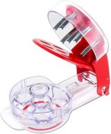 🍒 fscepixi cherry pitter: efficient 6 cherries pitter remover for making cherry pie and jam, with lock & juice container - red logo