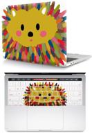 hrh 2 in 1 cute hedgehog macbook new pro 15 pc hard case cover laptop body shell and silicone keyboard cover for macbook new pro 15 with touch bar a1707 a1990(2018 2017 2016 release) logo