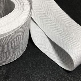 img 2 attached to 🧵 10-Yard White Herringbone Cotton Twill Tape Trim, 38mm (1-1/2-inch), SP-2787