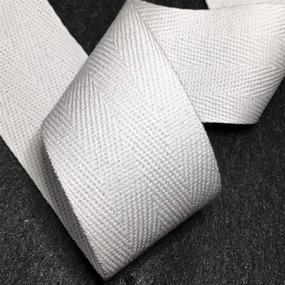 img 1 attached to 🧵 10-Yard White Herringbone Cotton Twill Tape Trim, 38mm (1-1/2-inch), SP-2787