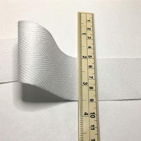 img 3 attached to 🧵 10-Yard White Herringbone Cotton Twill Tape Trim, 38mm (1-1/2-inch), SP-2787