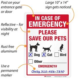 img 1 attached to 🔆 Highly Visible Reflective Aluminum SmartSign for Emergency situations