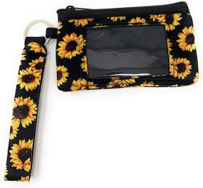 img 4 attached to 🌻 Daisy Lane Sunflower Neoprene Wristlet: Women's Handbags & Wallets
