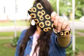 img 1 attached to 🌻 Daisy Lane Sunflower Neoprene Wristlet: Women's Handbags & Wallets