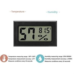 img 1 attached to 🌡️ Wale&Morn Mini Hygrometer Thermometer Meter: Digital LCD Monitor for Reptile Incubator Brooders, Garden, Greenhouse, Cellar, Fridge, Mason Jar