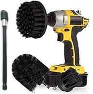 drill brush power scrubber set with 6-inch extender - ultimate stiffness for efficient cleaning - nylon bristle drill brush kit - ideal for various surfaces - grill brush attachment included logo