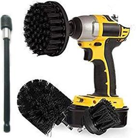 img 3 attached to Drill Brush Power Scrubber Set with 6-Inch Extender - Ultimate Stiffness for Efficient Cleaning - Nylon Bristle Drill Brush Kit - Ideal for Various Surfaces - Grill Brush Attachment Included
