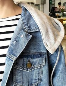 img 1 attached to 👚 Gihuo Women's Oversized Hooded Denim Jacket - Loose Fit Boyfriend Jean Jacket