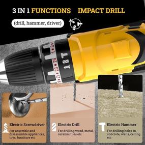 img 2 attached to 🔋 Cordless AIIYME 706In Lbs Batteries 0-3000 RPM" --> "High-Power Cordless AIIYME Drill with 706In Lbs Torque and 0-3000 RPM