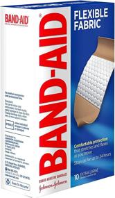 img 1 attached to 🩹 Band-Aid Brand Extra Large Size Flexible Fabric Adhesive Bandages for Wound Care & First Aid, 10 ct