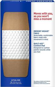 img 3 attached to 🩹 Band-Aid Brand Extra Large Size Flexible Fabric Adhesive Bandages for Wound Care & First Aid, 10 ct