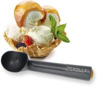 🍦 zeroll zerolon hardcoat anodized commercial ice cream scoop - unique liquid filled heat conductive handle, easy release - 40 scoops per gallon - made in usa - 2-ounce, black logo