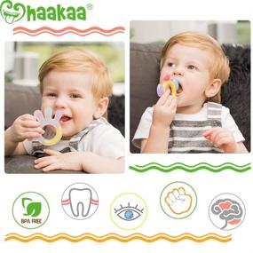 img 2 attached to 🦷 Haakaa Silicone Baby Teethers: BPA-Free, Freezer Safe, Soothing Sore Gums - Colorful Palm and Ferris Wheel Shape (2 pcs) for Babies 3M+!