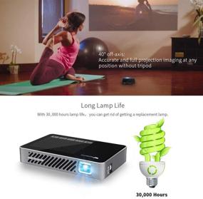 img 1 attached to 📽️ WOWOTO A5 Pro Android 7.1 Mini Projector - 100ANSI, 2+32G DLP Video Projector, Portable Home Theater Projector with BT4.0, WiFi Screen Share, 1080P HDMI USB SD Card Support
