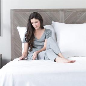 img 1 attached to BioPedic Luxurious Euro Square Pillows: 28-by-28 Inch, 2-Pack - Find Your Perfect Comfort!