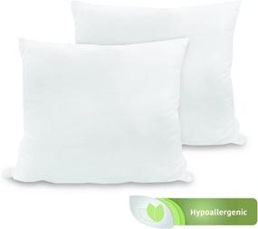 img 3 attached to BioPedic Luxurious Euro Square Pillows: 28-by-28 Inch, 2-Pack - Find Your Perfect Comfort!