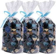 🌊 yesland 3 pack potpourri bag: ocean scent sachets with dried flower petals - perfect home and office decorative filler логотип