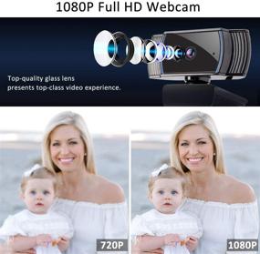 img 3 attached to 📷 ROADOM 1080P Webcam with Autofocus, Tripod Compatibility, Auto Light Correction, Stereo Microphone, Easy Plug and Play, 2 Megapixel, Ideal for Online Class, Zoom Meeting, Live Streaming, PC Mac Laptop Desktop