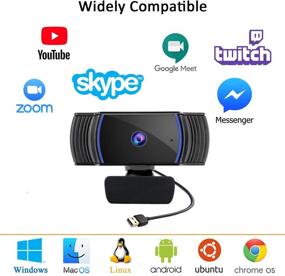 img 1 attached to 📷 ROADOM 1080P Webcam with Autofocus, Tripod Compatibility, Auto Light Correction, Stereo Microphone, Easy Plug and Play, 2 Megapixel, Ideal for Online Class, Zoom Meeting, Live Streaming, PC Mac Laptop Desktop