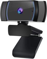 📷 roadom 1080p webcam with autofocus, tripod compatibility, auto light correction, stereo microphone, easy plug and play, 2 megapixel, ideal for online class, zoom meeting, live streaming, pc mac laptop desktop logo