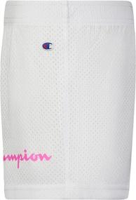 img 1 attached to 🏀 Champion Girls Heritage Mesh Running Basketball Short with Foldover Waistband - 2.75 Inch Inseam