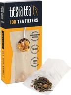 ☕ tiesta tea - 100 count loose leaf tea filters, disposable infuser, 100% natural unbleached paper, steep hot tea, iced tea & coffee, eco-friendly, single serve filter for cup, empty tea bags logo