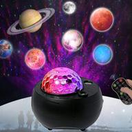 🌌 magical galaxy projector: transform your living room ceiling with music, nebula and multiple star lights. perfect bedroom ambiance, stunning valentines day decor & home planetarium experience логотип