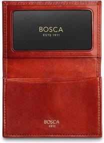 img 1 attached to 🧳 Bosca Leather Collection Gusseted Card Black: Premium Wallets, Card Cases & Money Organizers for Men